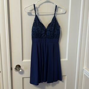 Royal blue cocktail dress